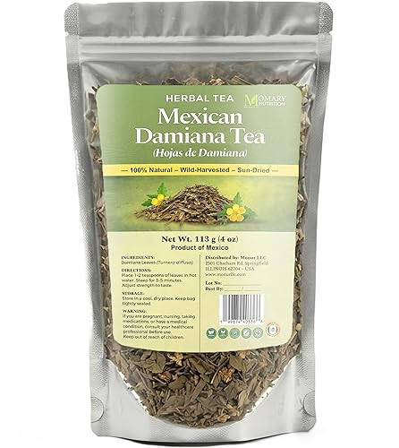 Mexican Damiana Tea - Hojas de Damiana (Turnera diffusa) - 100% Natural Herbal Tea | Wild-Harvested, Sun-Dried Premium Leaves | Authentic Mexican