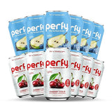 PERFY Caffeine Free Healthy Soda Classics Variety | Real Fruit Juice - Low Sugar Nootropic Drinks with L-Theanine + Turmeric or Ashwagandha | Calming
