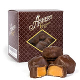Asher's Chocolates Sugar Free Chocolate Caramels, Individually Wrapped, 10 Creamy Pieces of Caramel in Decorative Boxes, Diabetic Friendly, Gourmet