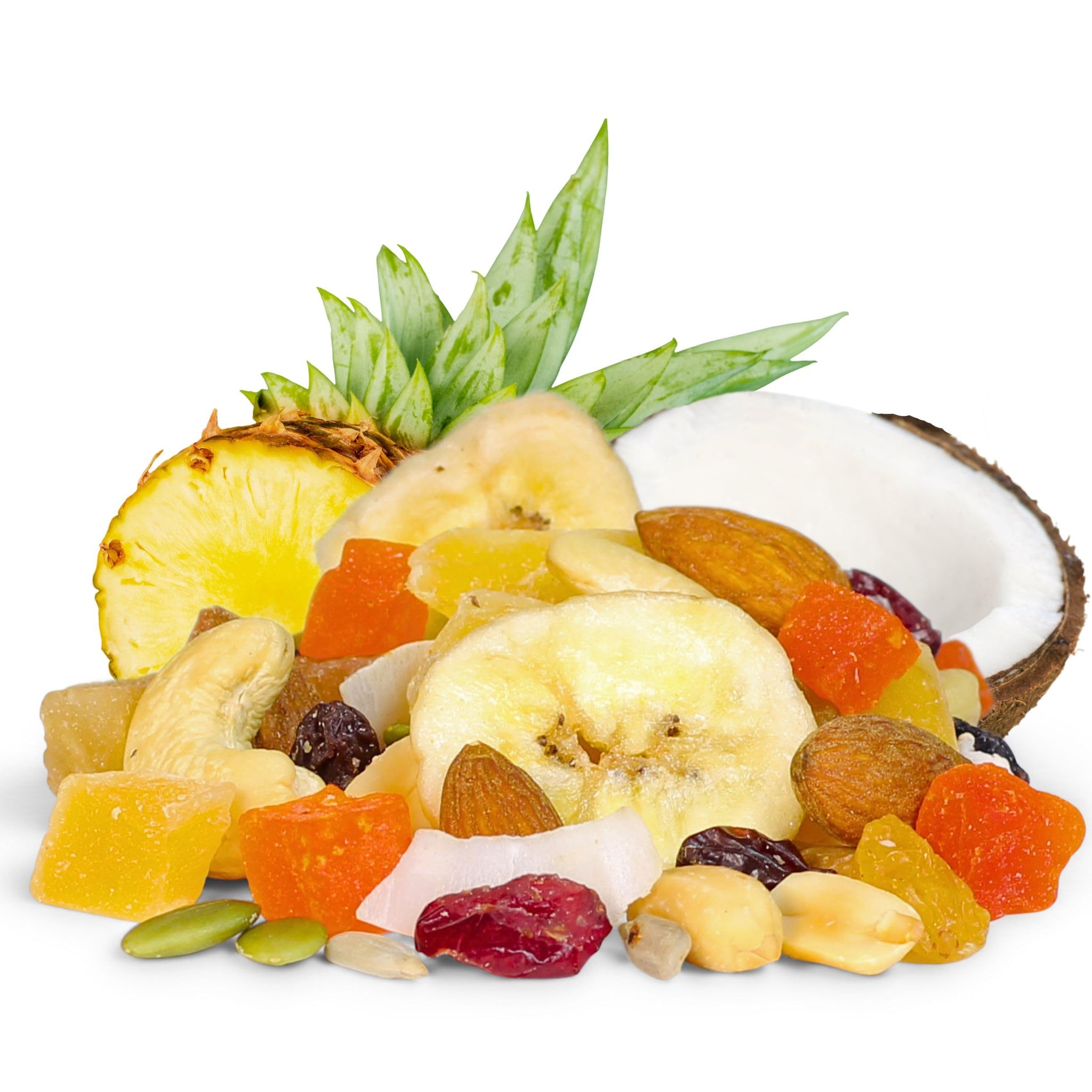 Tropical Mix Trail mix by It’s Delish, 10 Lbs Bulk Bag | High Energy Boost Fruit and Nut Healthy Snack Medley with Protein & Vitamins with Mixed Nuts