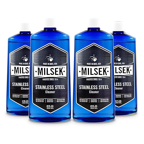 Milsek Stainless Steel Cleaner - Multipurpose Cleaning Supplies for Home and Kitchen Appliances, Sink, Stovetop, Dishwasher, Microwaves