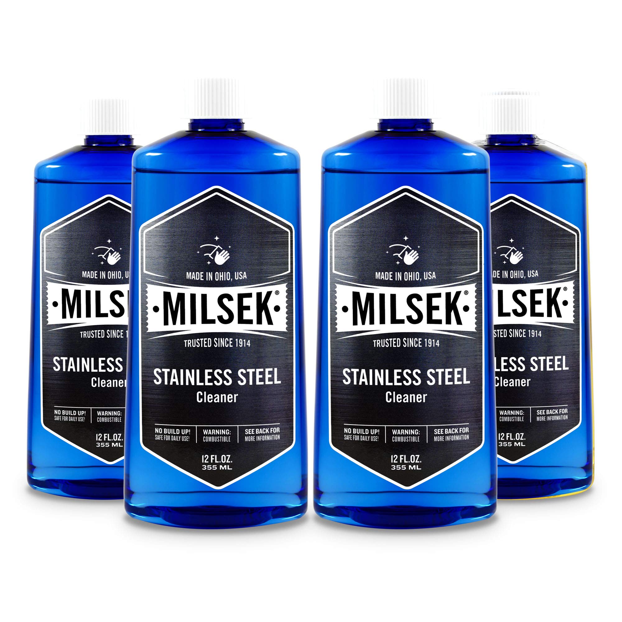 Milsek Stainless Steel Cleaner - Multipurpose Cleaning Supplies for Home and Kitchen Appliances, Sink, Stovetop, Dishwasher, Microwaves