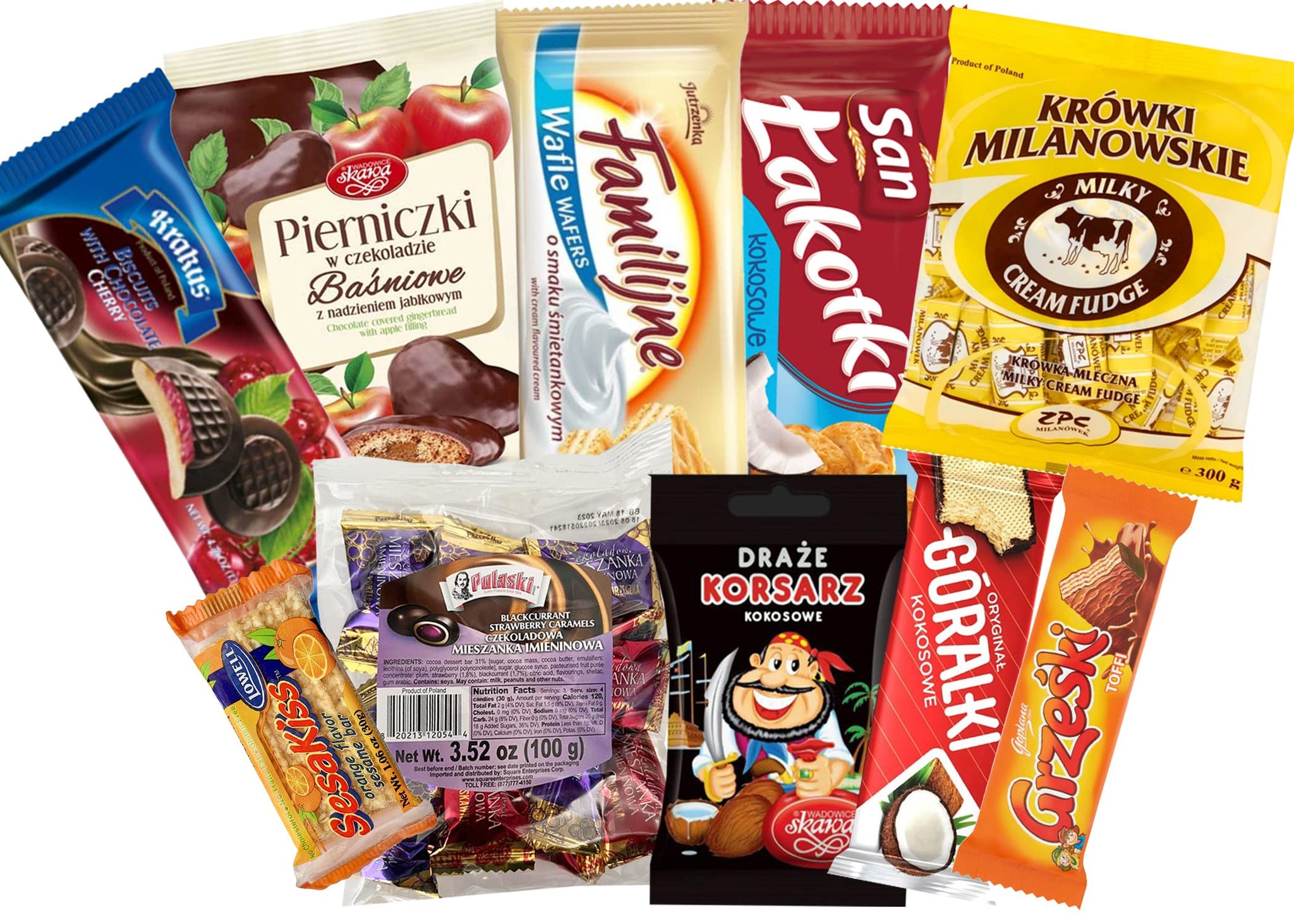TASTE OF POLAND SWEET BOX Packing by Granda 3.5 lb TRADITIONAL POLISH SWEETS, 10 COUNT
