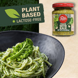 Polli Kale Pesto - Italian Plant Based Pesto Sauce with Extra Virgin Olive Oil & Pine Nuts, Vegan Pasta Sauce, Dairy Free, Made in Italy, 2 x 3.2 oz