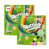 ASSORTIT X Skittles Collab Sours Gummies 12-Oz Chewy Gummy Soft Candy Mixed Fruit Flavored Snacks Resealable Share Size Pouch Bulk (2-Pack)