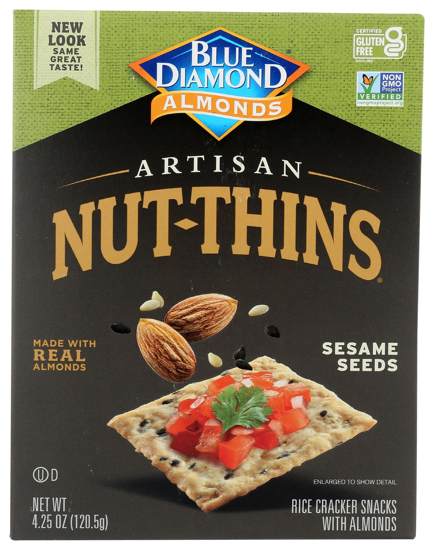 Blue Diamond Artisan Almond Nut Thins, Sesame Seed, 4.25 Oz