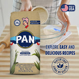 P.A.N. Whole Grain White Corn Meal - Pre-cooked Gluten Free and Kosher Flour (2lb 3.27oz) (Pack of 1)