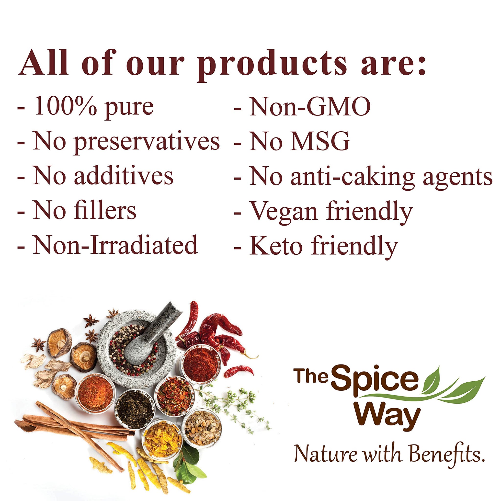 The Spice Way - Ras El Hanout Moroccan Meat Spice Blend of Turmeric, Cinnamon, Coriander, Mace, Cumin, Paprika & Nutmeg - Salt Free (resealable bag 4