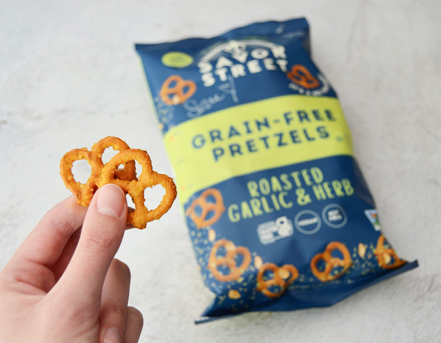 Savor By Susie Garlic & Herb Grain Free Pretzels, 5 OZ