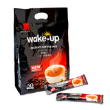 Vinacafe Premium 100 Sticks 3 in 1 Wake-Up Coffee Mix, 100 Coffee Sticks Single Serves 2 Pack of 50