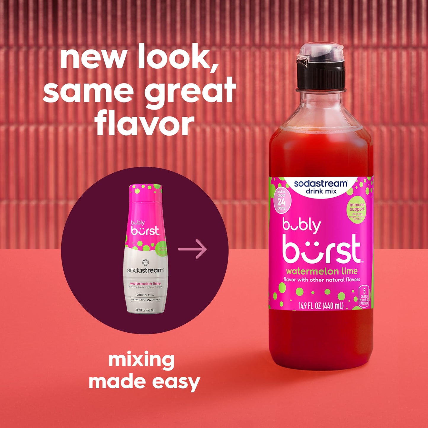 SodaStream Bubly Burst Variety Pack, New Pour Bottle Drink Mix (440ml, Pack of 3)
