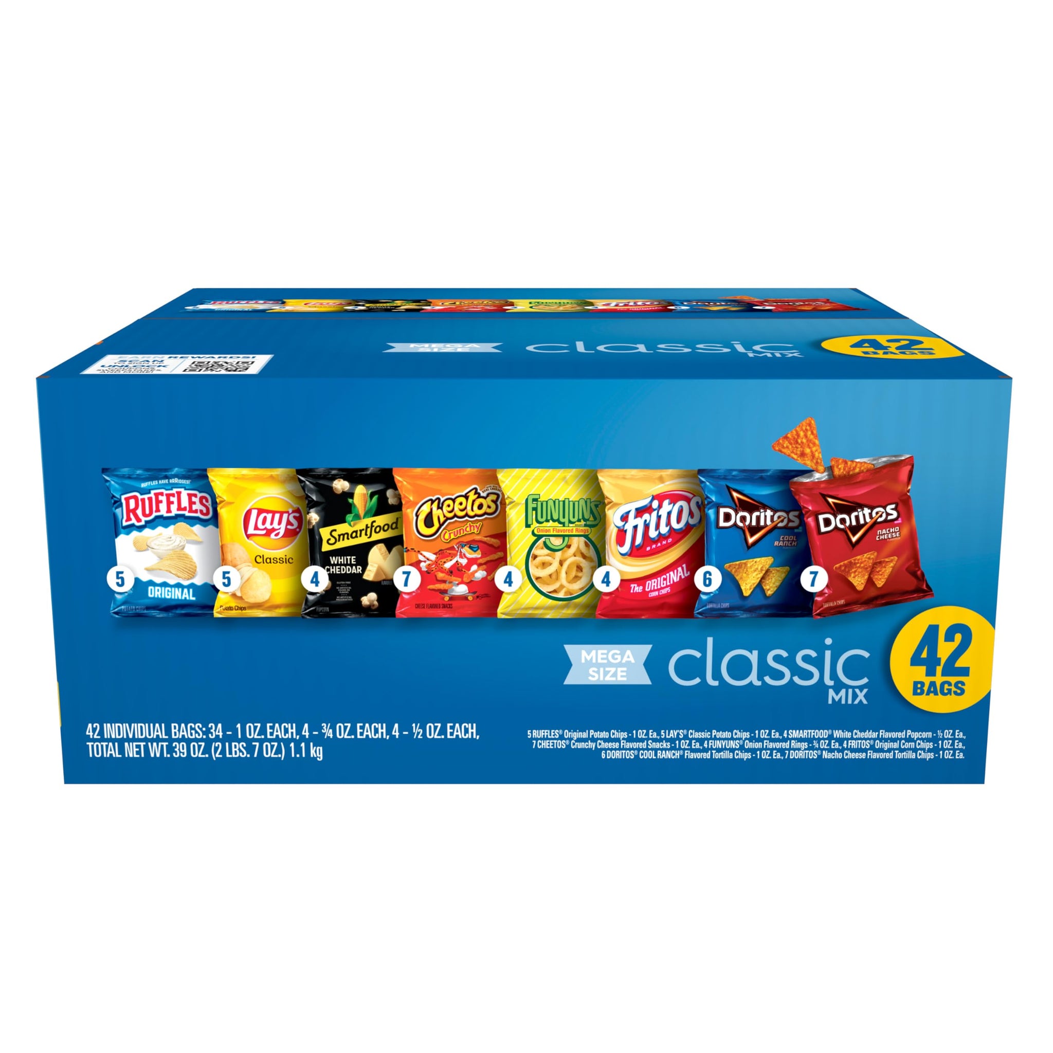 Frito-Lay Classic Mix Mega Size Variety Pack, (42 Pack)
