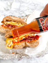 Rocky's Bacon Hot Sauce - Gourmet Red Chili Sauce with Perfectly Balanced Heat - Great Hot Sauce Gift and Wing Sauce - 5 oz