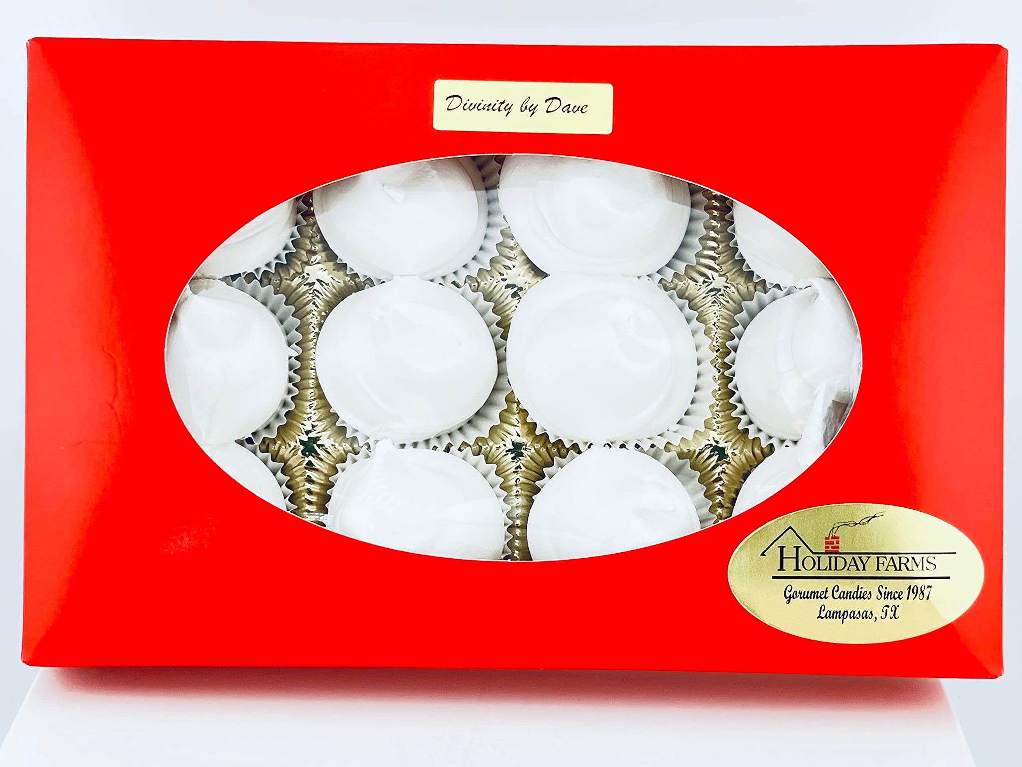 12 Piece Divinity Gift Box (Without Pecans) Old Fashioned Divinity, Just Like Home Made