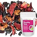 Strawberry Fields Hibiscus Herbal Fruit Tea - Caffeine Free Loose Leaf Bulk Berries Herbs and Fruit - 1 Pound (16 Oz) Pouch