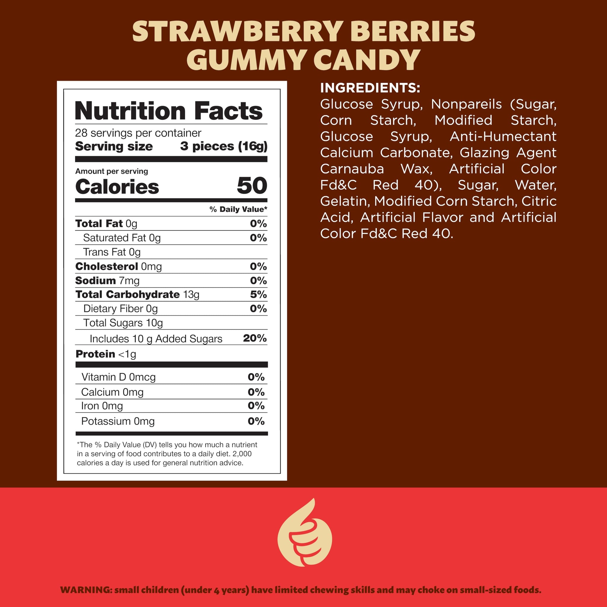 Berries Gummy Candy | 1-Pound Bag | Berry Shaped Strawberry Gummies | Chewy Candy with Strawberry Flavor for Buffets & Dessert Decorating | Red