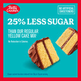 Betty Crocker Lower Sugar Yellow Cake Mix, No Artificial Sweeteners, 14 oz
