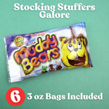 Gigantic Muddy Bears Gift Box, Milk Chocolate Covered Gummies, Over 1 Pound, Novelty Gift