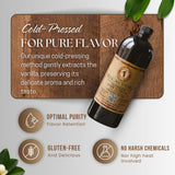 Pure Dark Mexican Vanilla Extract Gluten-Free Vanilla for Baking, Cakes, Cookies, Desserts, Coffee & Beverages (1 Liter / 33.81 fl oz) - Natural, No