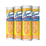 Lysol Smart Refill Cartridges Multipurpose Cleaner, Citrus Breeze, For Disinfecting & Cleaning, 4ct., Packaging May Vary