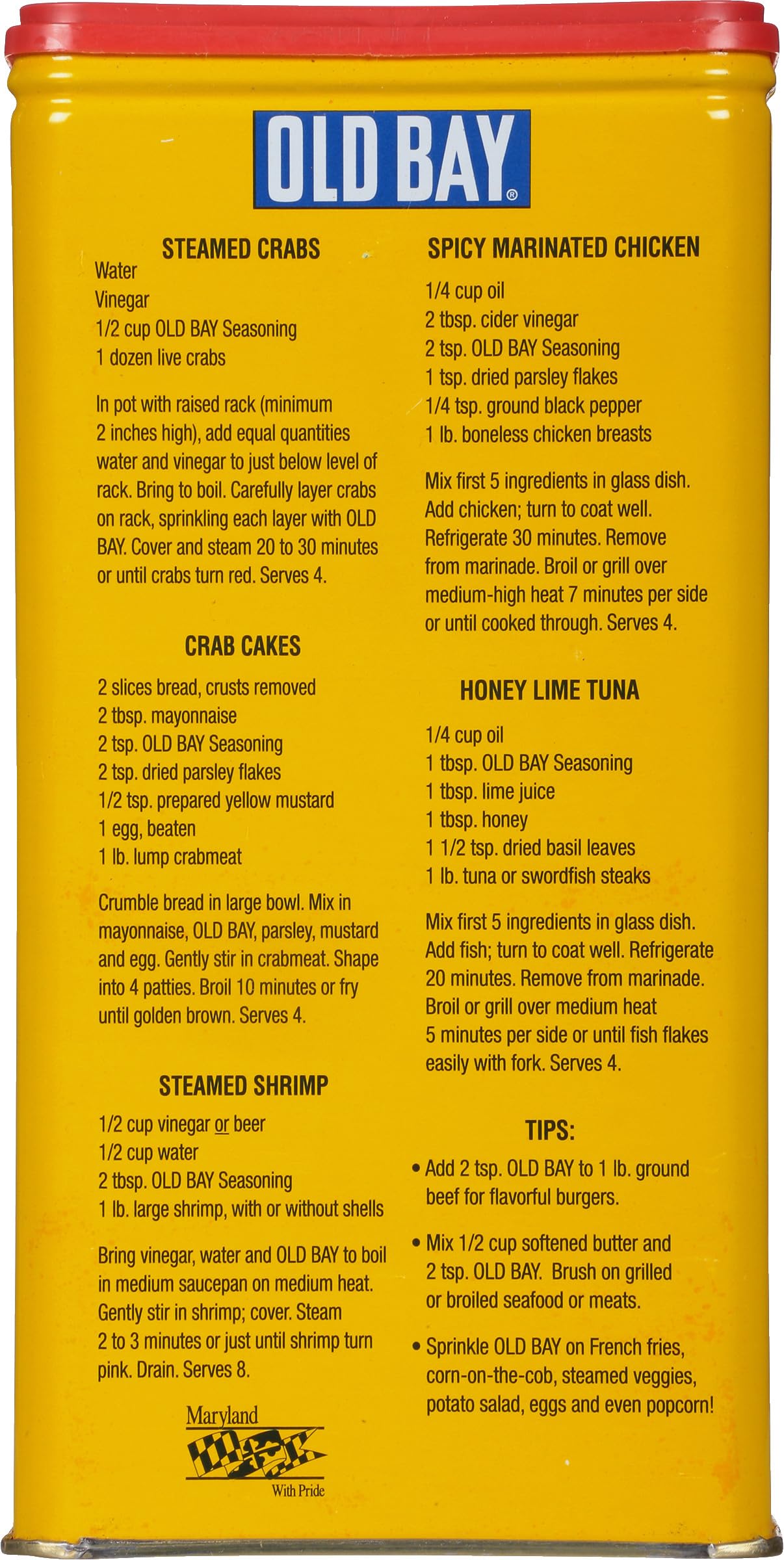 OLD BAY Seasoning, 16 oz - One 16 Ounce Fan-Favorite Tin Can of OLD BAY All-Purpose Seasoning with Unique Blend of 18 Spices and Herbs for Crabs
