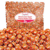 Zero Sugar Peanut Butter Cups - Miniatures Peanut Bite-Size Treat Candies Encased in a Crunchy Milk Rich Chocolate Shell for a Melt in Your Mouth