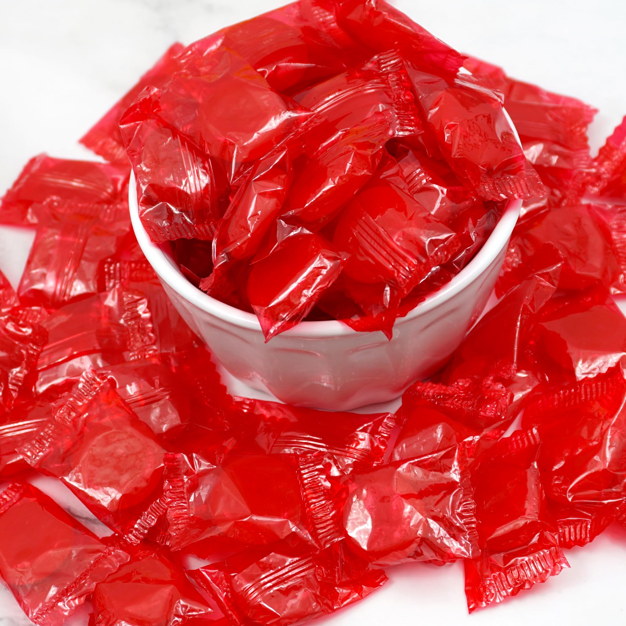 Cinnamon Discs Hard Candy - 2lb Bulk Bag (Approx. 150 pieces) - Cinnamon Candy - Individually Wrapped Old Fashioned Red Candies - The Hampton Popcorn