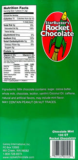 Rocket Chocolate Milk Chocolate Mint Flavored Caffeinated Chocolate Truffles, 100 count, Mini