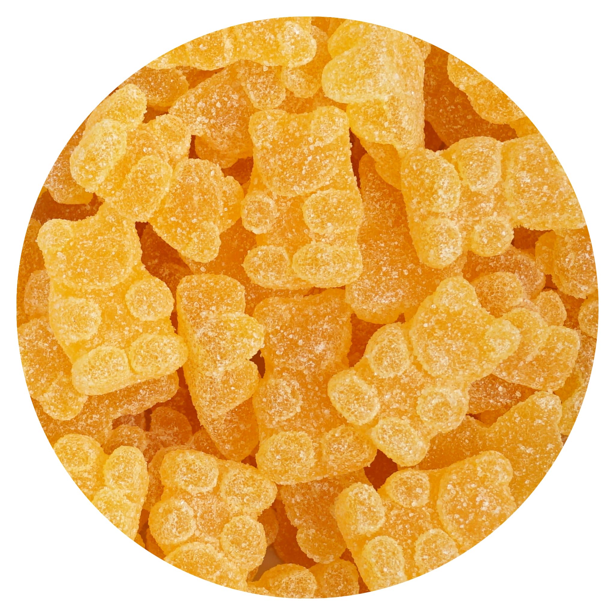 Pina Colada Sour Gummy Bears, 1 Pound Bulk Bag, Orange Gummy Bears, Orange Candy, The Hampton Candy Company