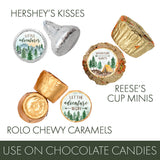 Little Adventurer Baby Shower Chocolate Kisses Candy Stickers, Adventure Awaits Stickers - 180 Count