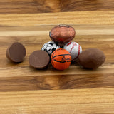 FirstChoiceCandy Milk Chocolate Foil Wrapped Balls (Assorted Sport, 2 Pound (Pack of 1))