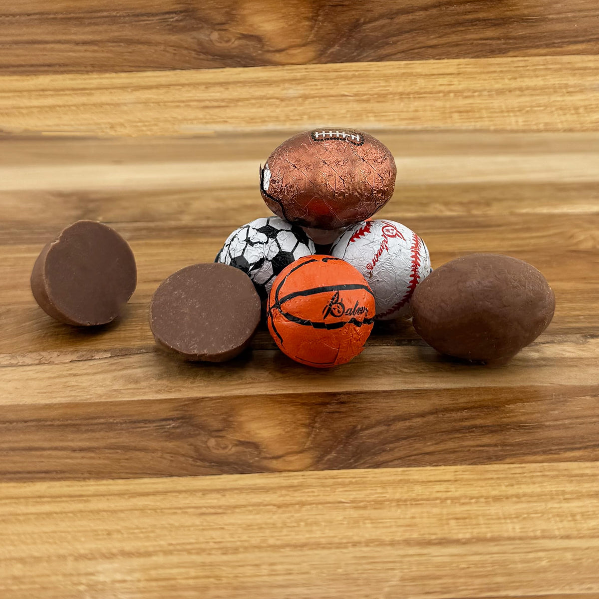 FirstChoiceCandy Milk Chocolate Foil Wrapped Balls (Assorted Sport, 2 Pound (Pack of 1))
