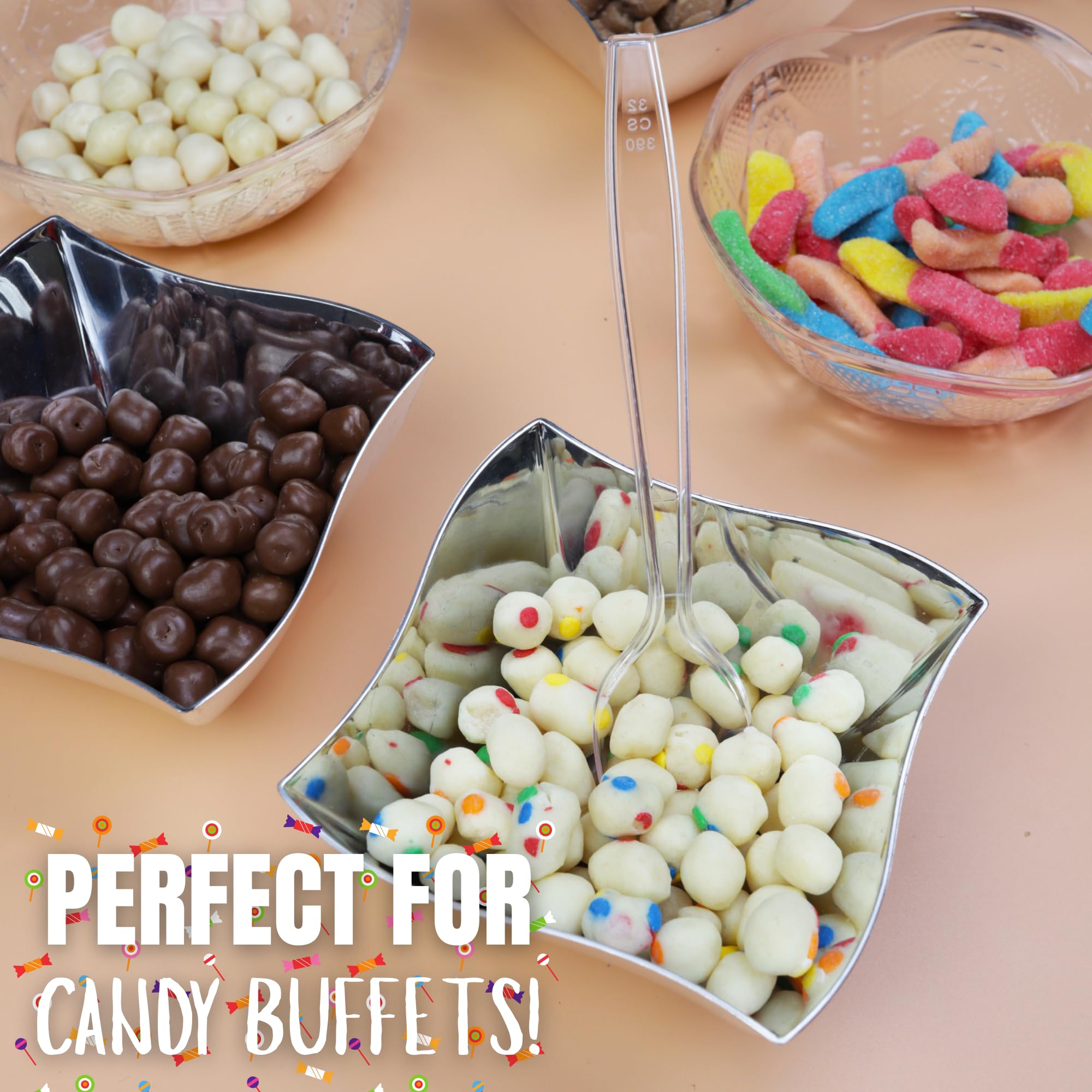 Bulk Cookie Dough Bites Birthday Cake, Candy Dessert Toppers, Share Size Resealable Bag, 10.5 Ounces