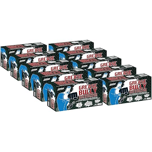 EPPCO Grease Bully 6-Mil Black Nitrile Gloves Disposable Powder Free, Latex Free Textured Superior Grip Glove for Mechanics, Auto-motive, Industrial
