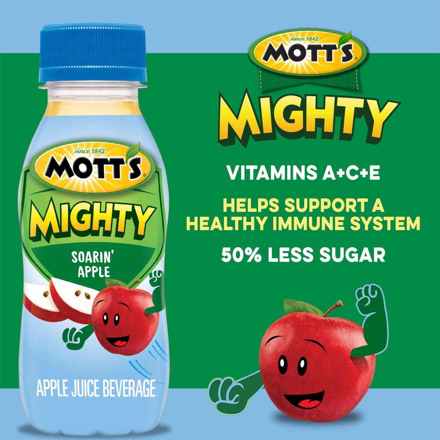 Mott's Mighty Soarin' Apple Juice Drink, 8 Fl Oz Bottles, 6 Pack