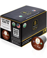 Teavity Organic Black Tea Pods - 12 Unsweetened Tea Pods for Keurig Kcup Brewers - Naturally Caffeinated, Hand-Picked from Sri Lanka, Sturdy