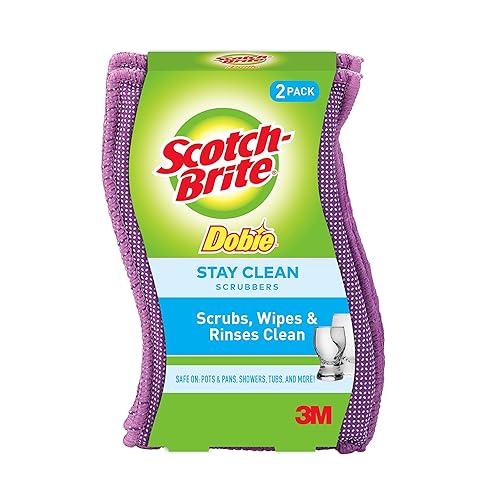 Scotch-Brite Stay Clean Scrubbers - 2 Count, Pack of 3