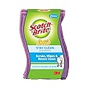 Scotch-Brite Stay Clean Scrubbers - 2 Count, Pack of 3