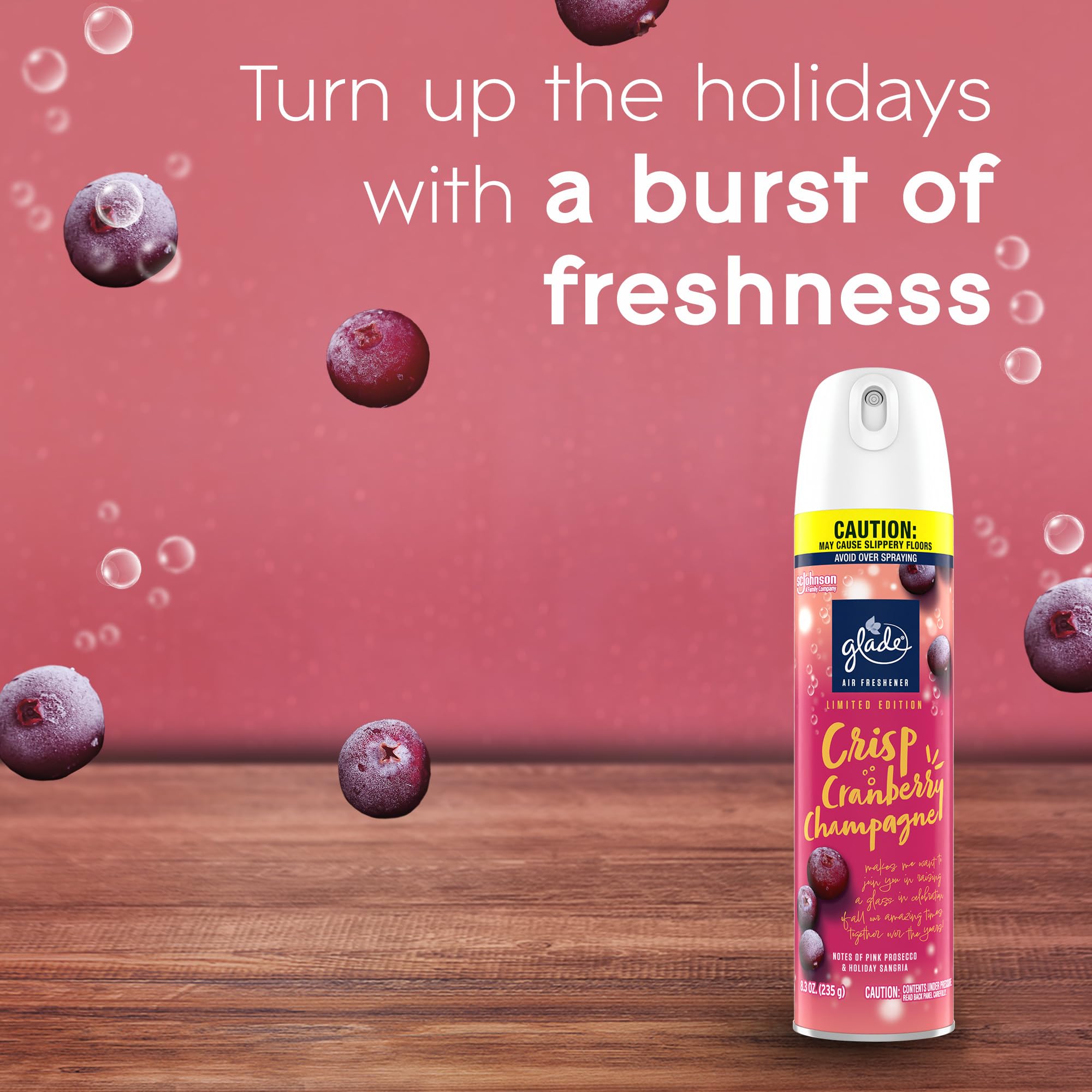 Glade Air Freshener Room Spray, Crisp Cranberry Champagne, 8.3 oz