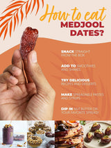 Natural Delights Medjool Dates Pitted - Non-GMO Verified Fruit, Good Source of Fiber & Potassium, Naturally Sweet, Snack for On-The-Go, Large & Plump