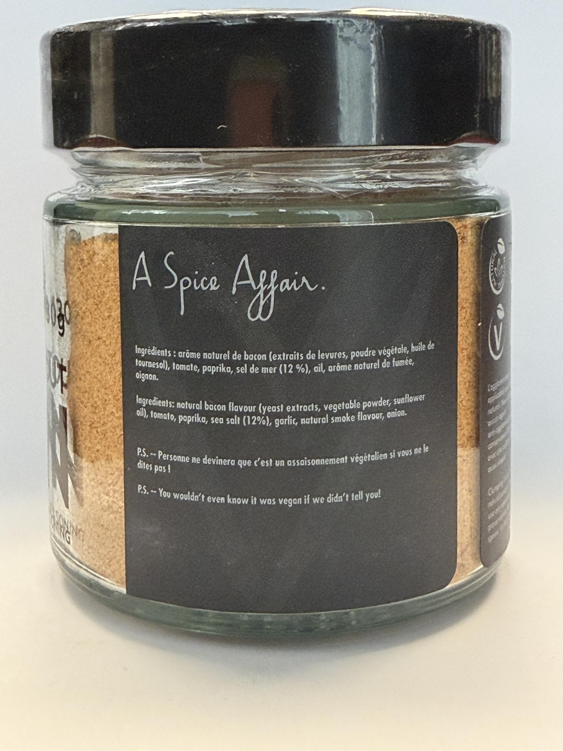 A Spice Affair’s Everything Bacon Vegan Seasoning | Smoky, Savoury & Crispy Bacon-Style Flavor (Vegan) | All-Natural, Non-GMO, Filler-Free | Perfect
