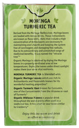 Herbal Cup Ayurveda Moringa Tea, Organic Turmeric, No Caffeine Herbal Teas (16 Count, Pack of 1)