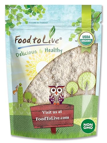 Food to Live Gluten Free Organic Amaranth Flour, 1 Pound - Non-GMO Whole Grain Flour, Vegan Fine Meal, Bulk Powder. High in Fiber, Protein. Great