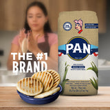 P.A.N. Whole Grain White Corn Meal - Pre-cooked Gluten Free and Kosher Flour (2lb 3.27oz) (Pack of 1)