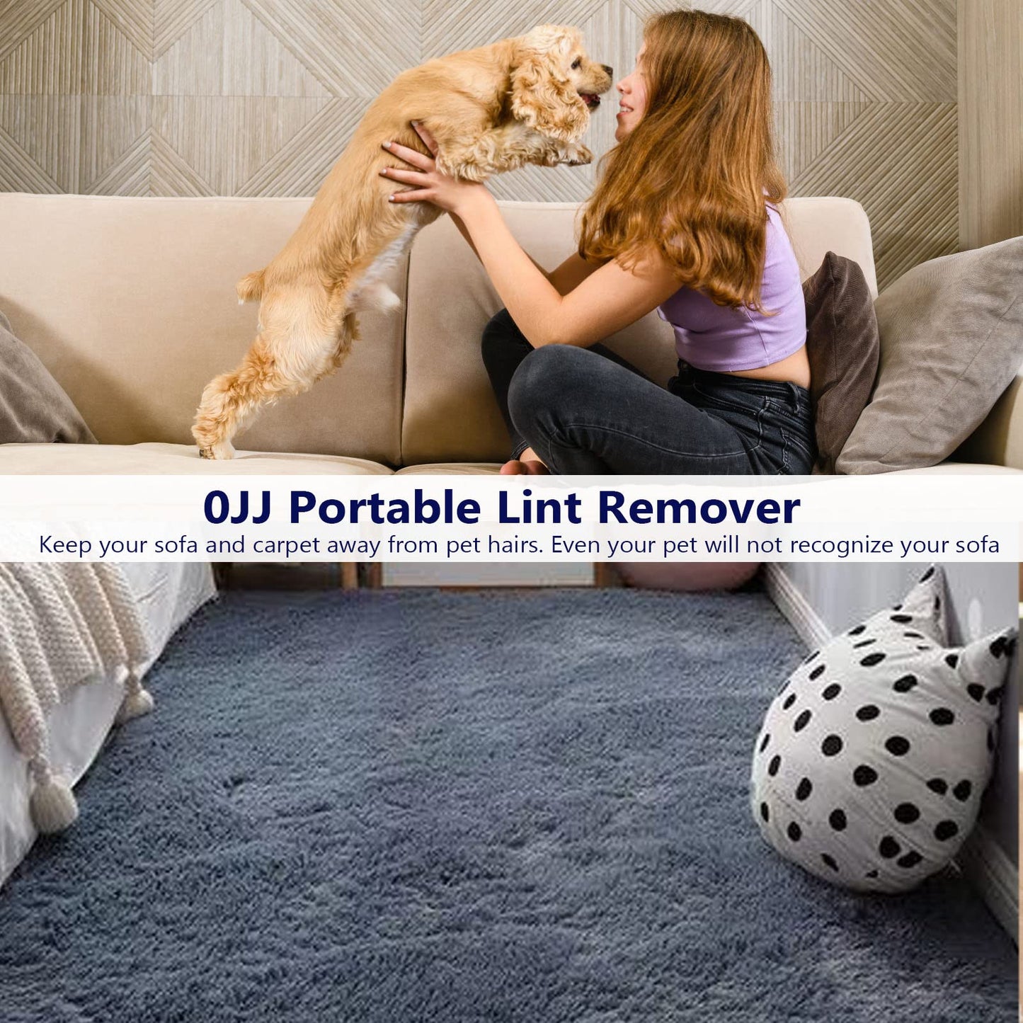 0JJ Portable Lint Remover, Clothes Fuzz Shaver - Reusable Double Sided Lint Remover Travel Brush for Removing Lint Pet Hair Dust in Clothes