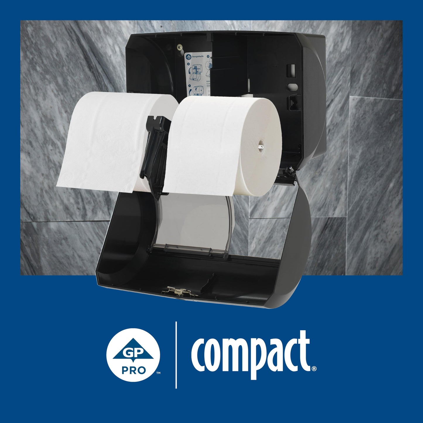 Compact Side-by-Side Dispenser and Angel Soft Professional Series Compact Premium Embossed Coreless Toilet Paper Trial Kit, 1 Kit