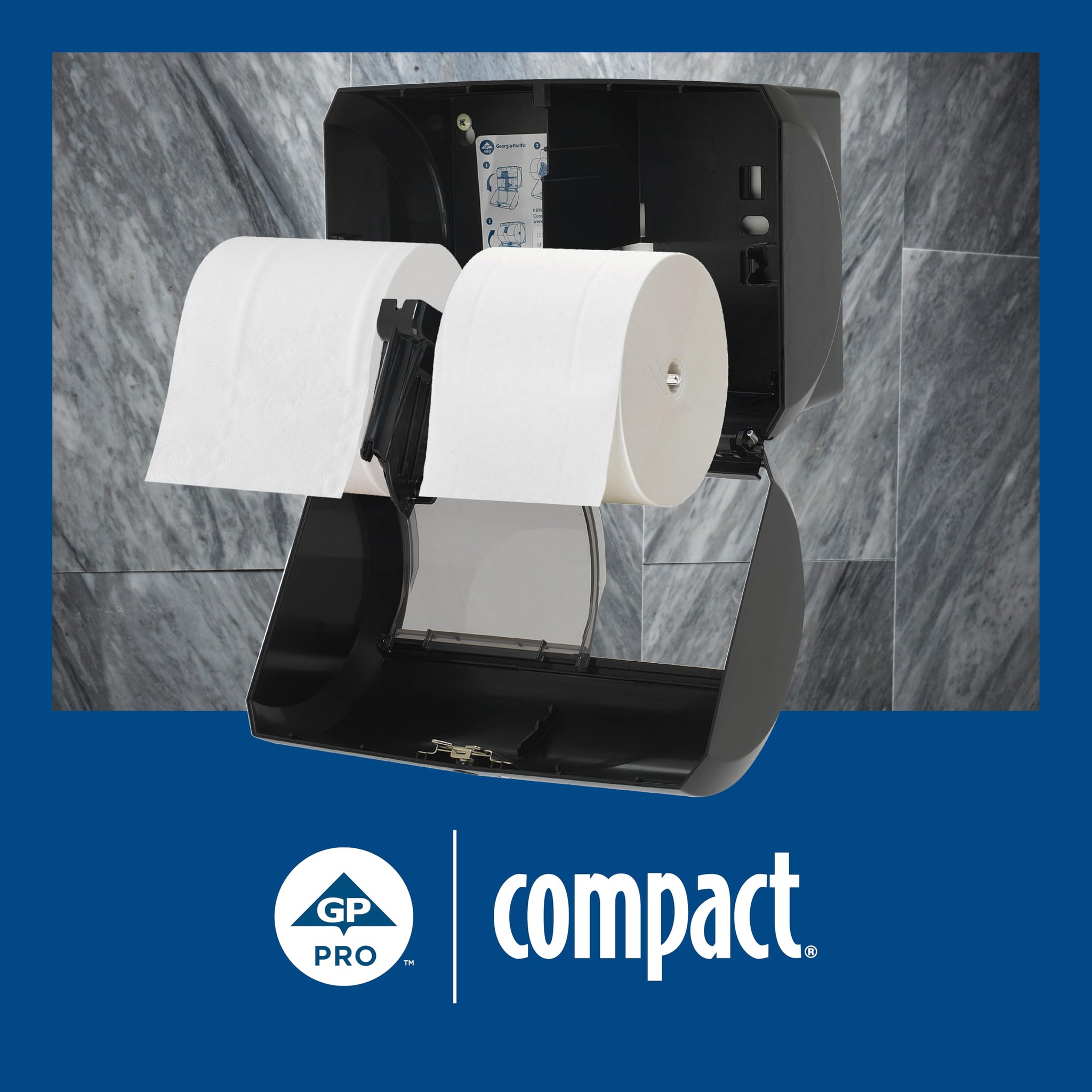 Compact Side-by-Side Dispenser and Angel Soft Professional Series Compact Premium Embossed Coreless Toilet Paper Trial Kit, 1 Kit
