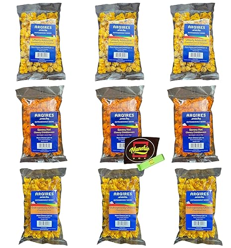 Argires Chicago Popcorn 3 oz Variety Pack 9 BAGS - Chicago Snack House