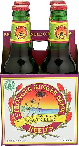 Reeds Ginger Brew, Ginger Beer, 12 Ounce, 4 Pack