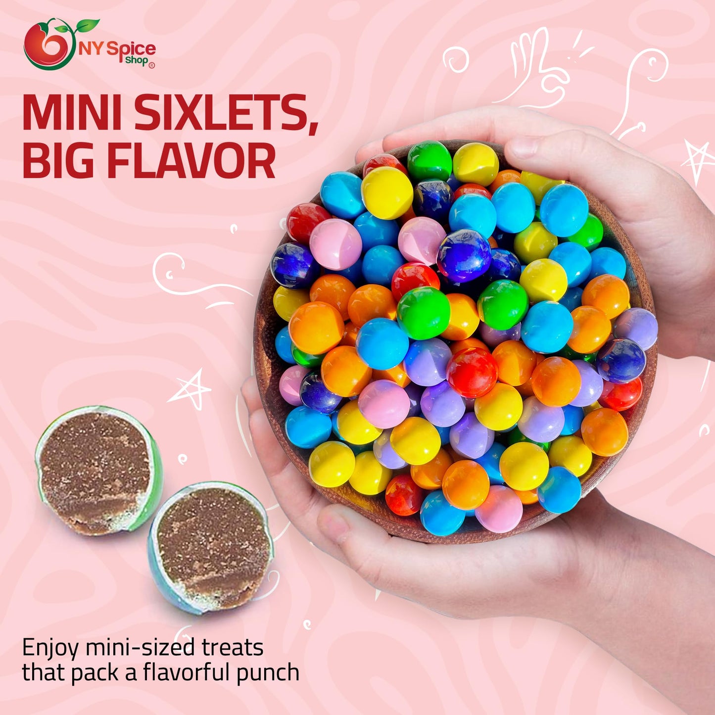 NY Spice Shop Assorted Sixlets Candy - 3 Pound Holiday Chocolate Balls - Assorted Themed Candies for Holiday Snack Mix Treats, Seasonal Candy Buffet